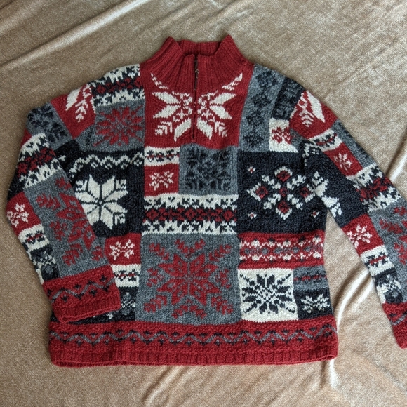 Lauren Ralph Lauren Other - Ralph Lauren Chunky Wool Hand Knit Holiday Christmas Sweater Size M